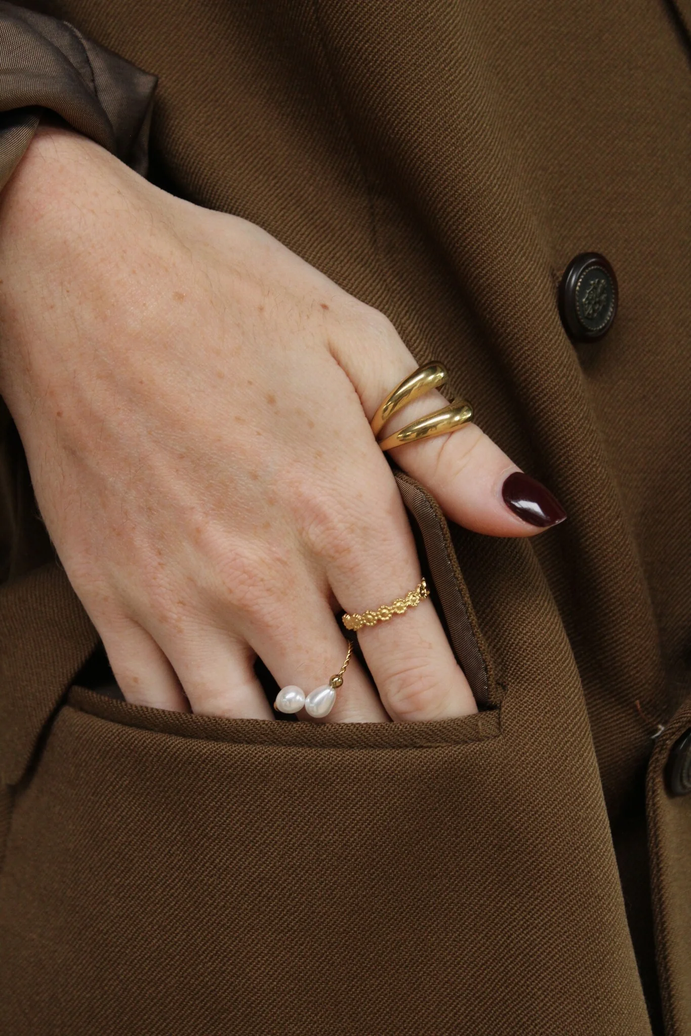 2 Pearls - Ring - Stainless Steel - Verstelbaar - Image 5