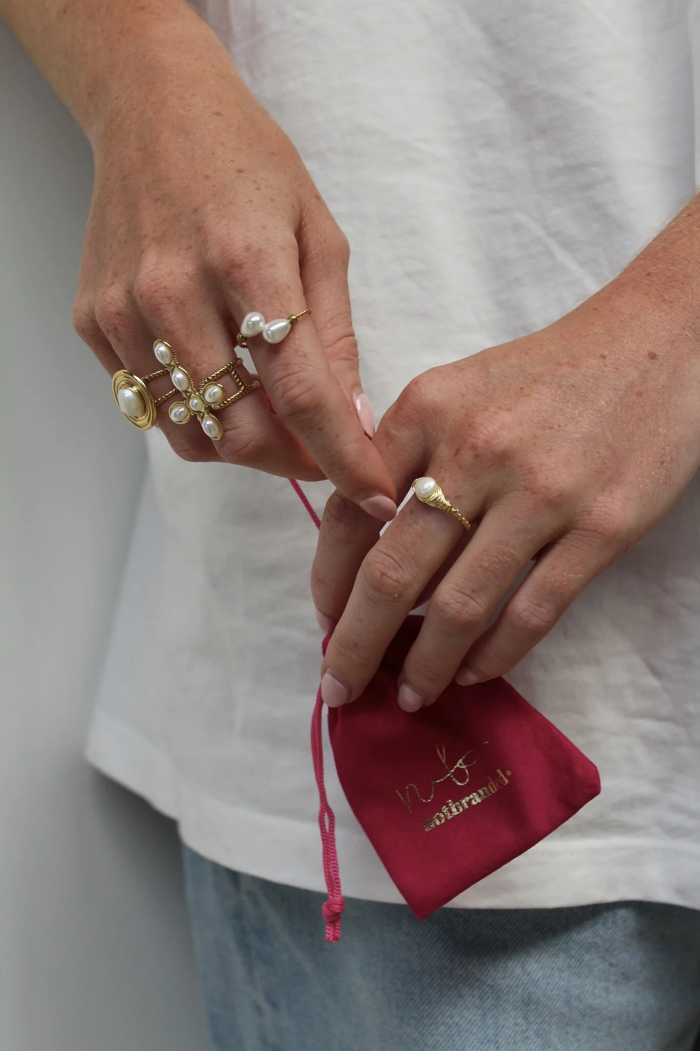 2 Pearls - Ring - Stainless Steel - Verstelbaar - Image 6