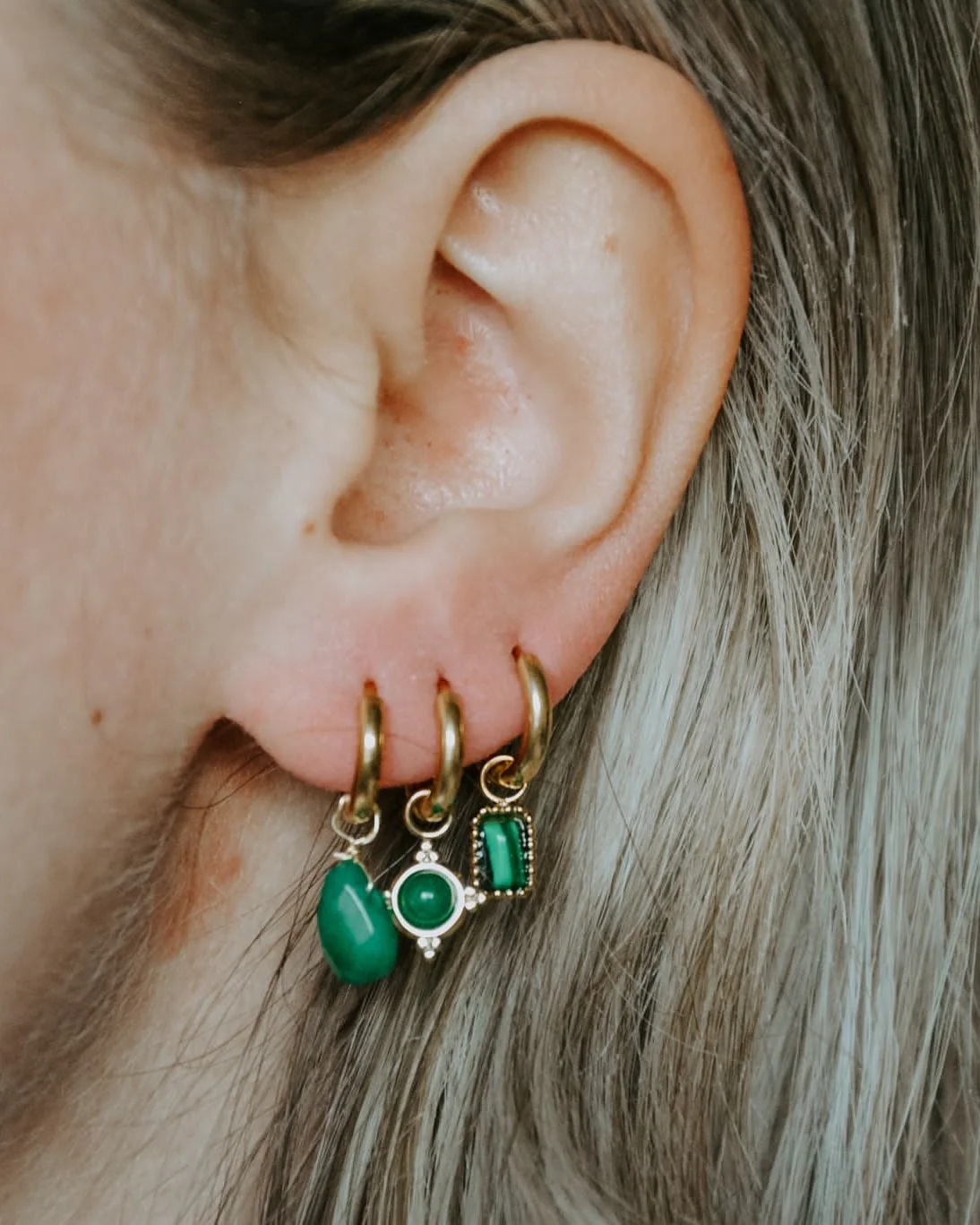 Aline - Oorbellen - Natuursteen - Stainless Steel - Image 4