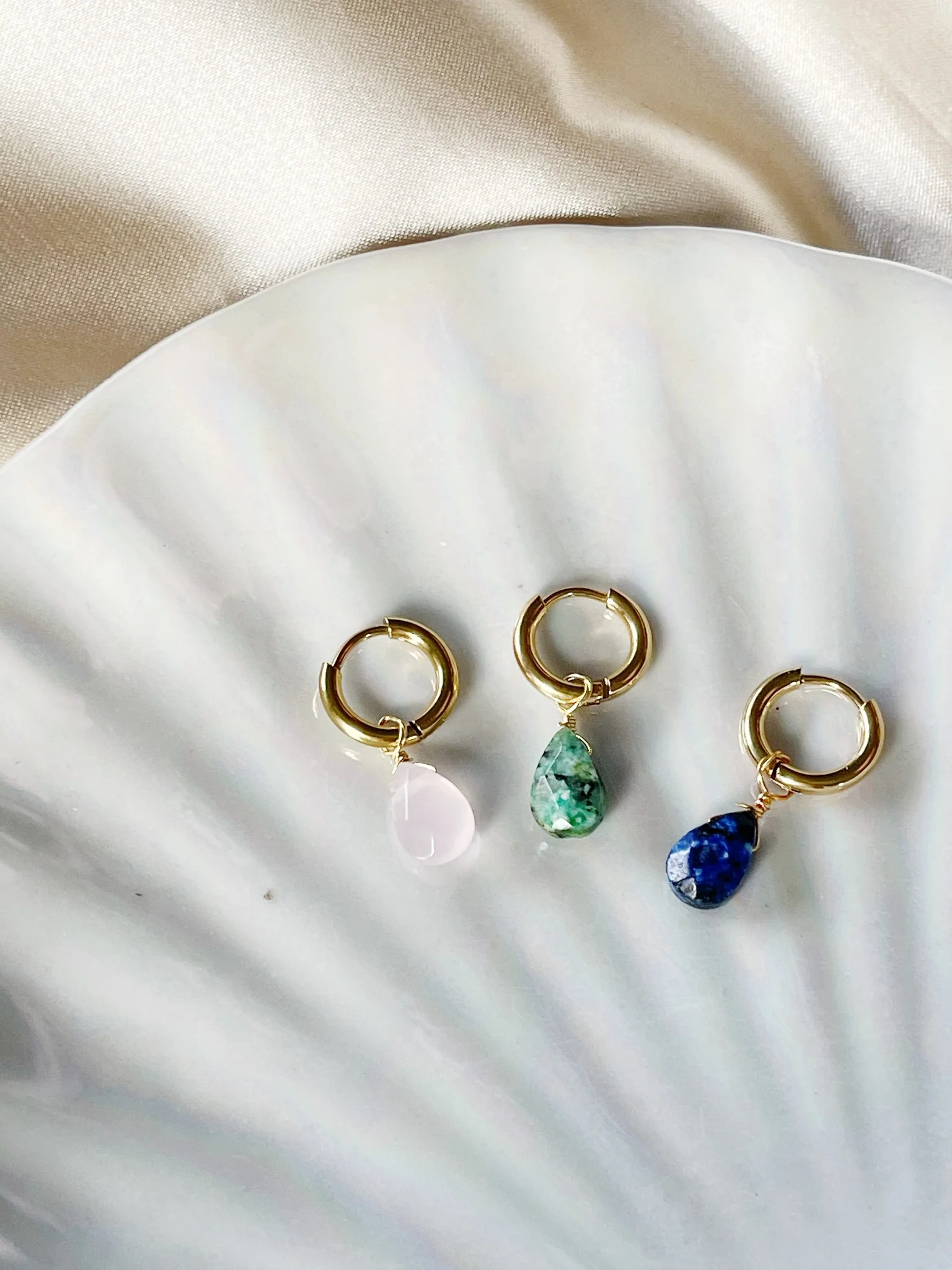 Aline - Oorbellen - Natuursteen - Stainless Steel - Image 6