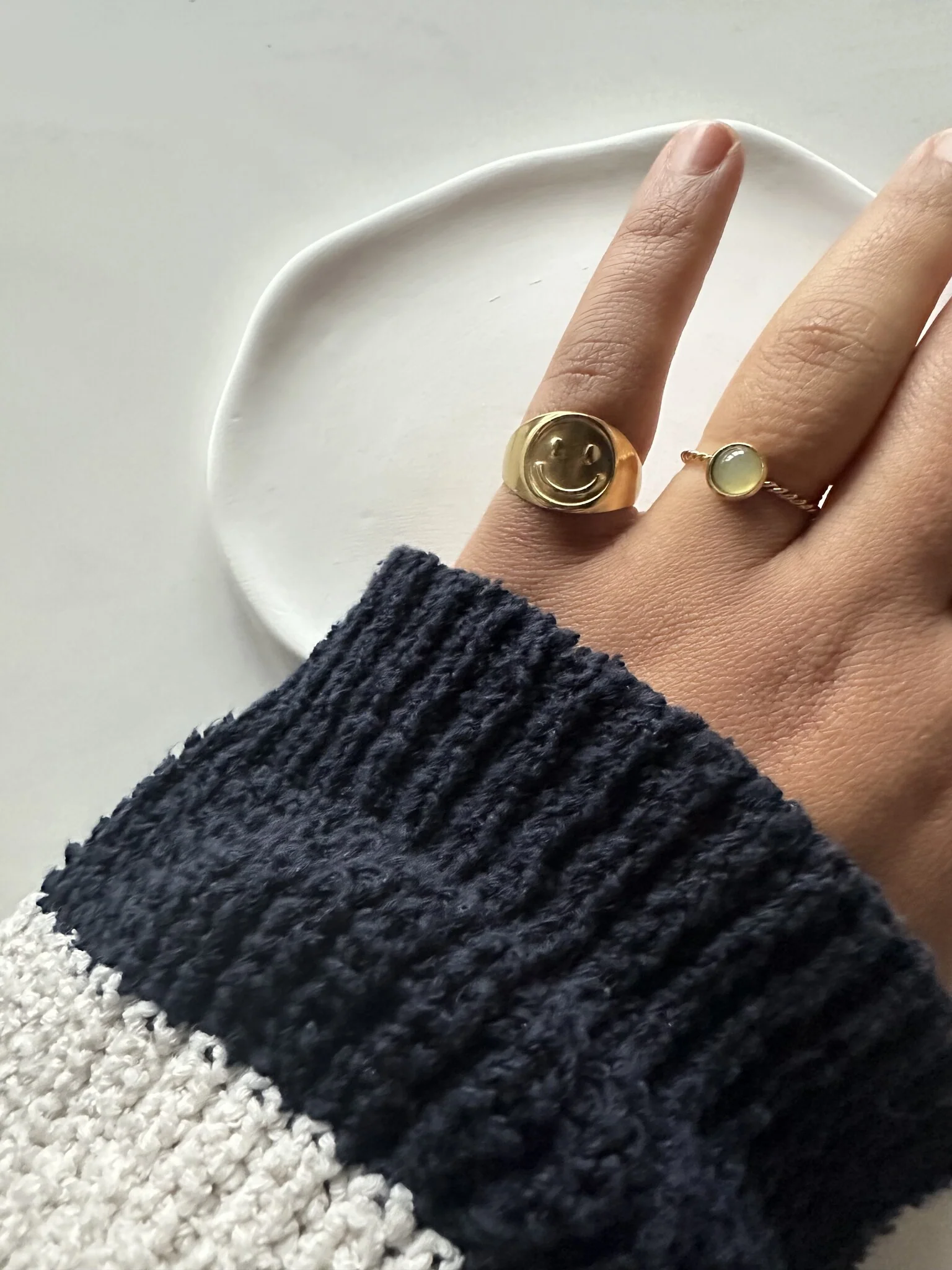 Alisa- Ring - Stainless Steel - Natuursteen - Verstelbaar - Image 4