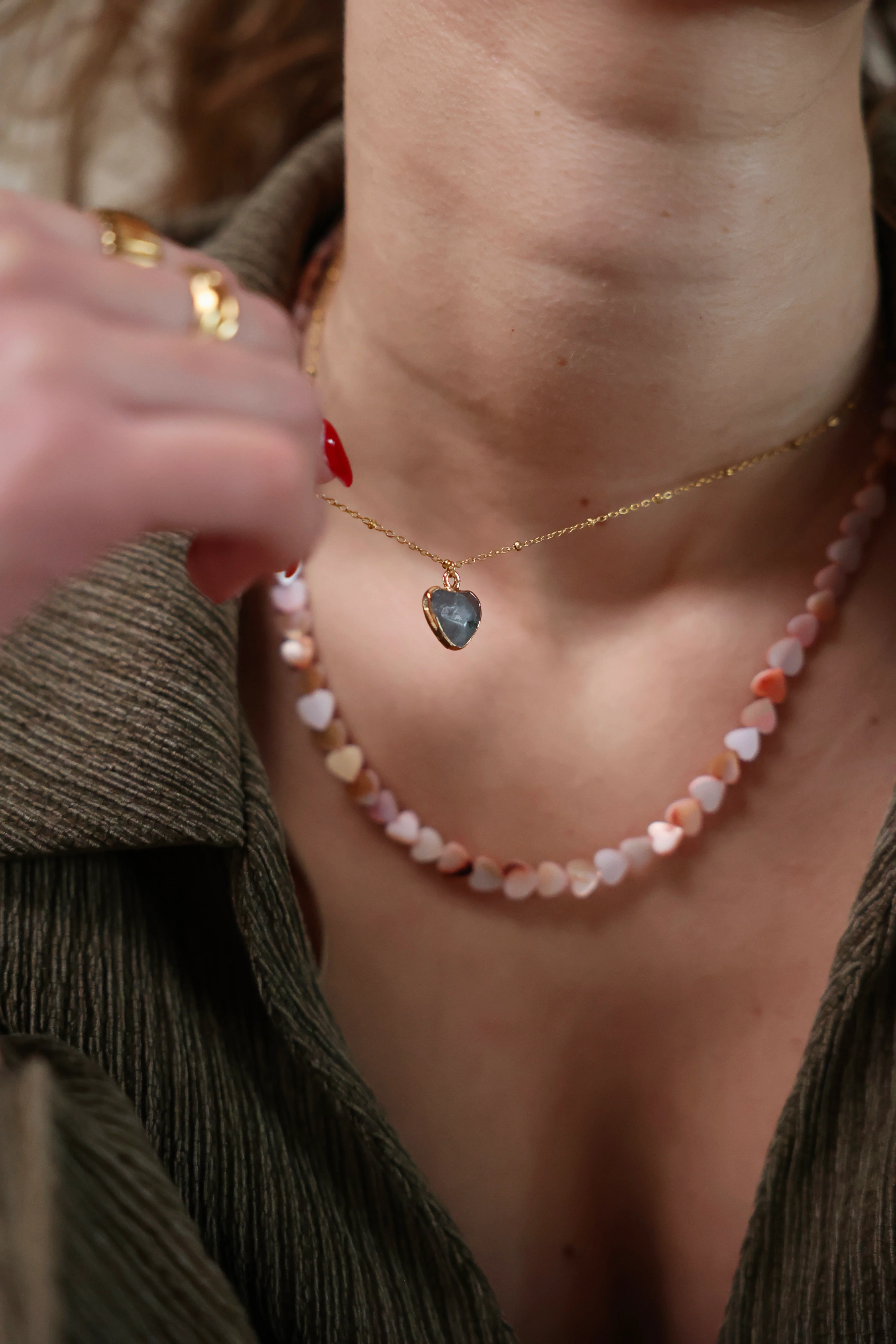 Cherish - Ketting - Natuursteen - Stainless Steel - Image 3