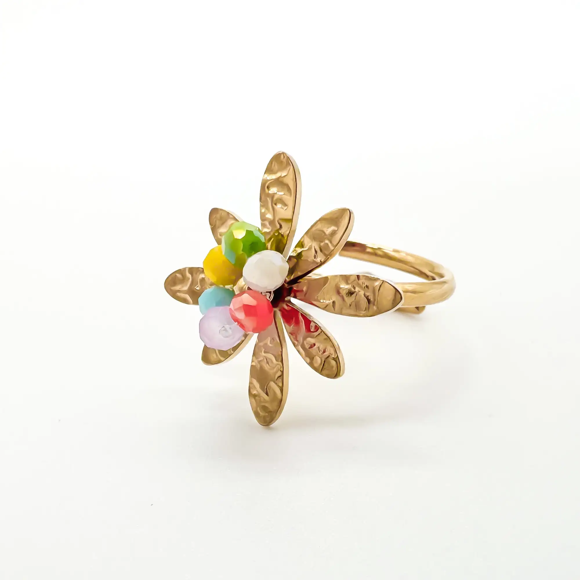 Colorful Flower - Ring - Stainless Steel - Verstelbaar - Image 3