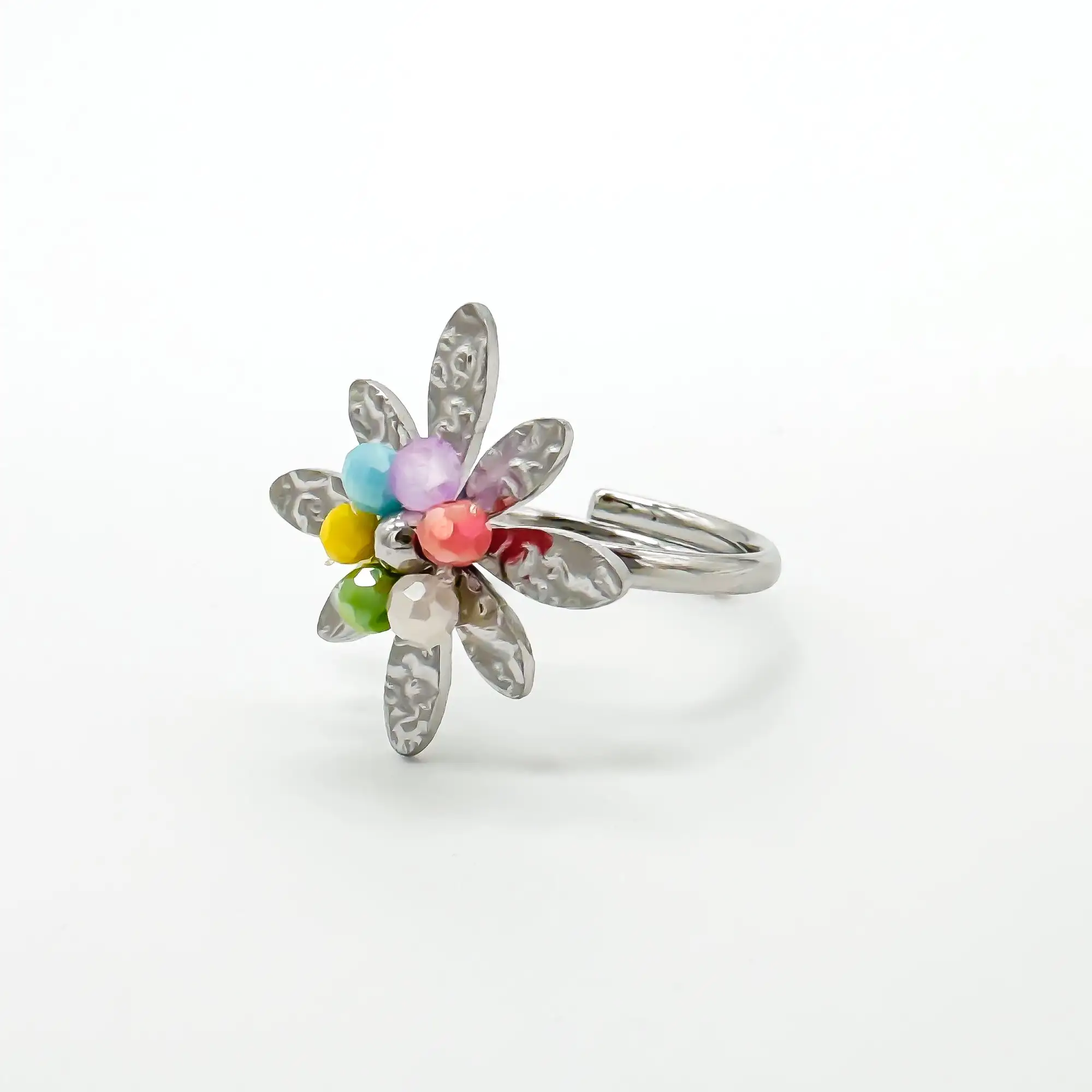 Colorful Flower - Ring - Stainless Steel - Verstelbaar - Image 6