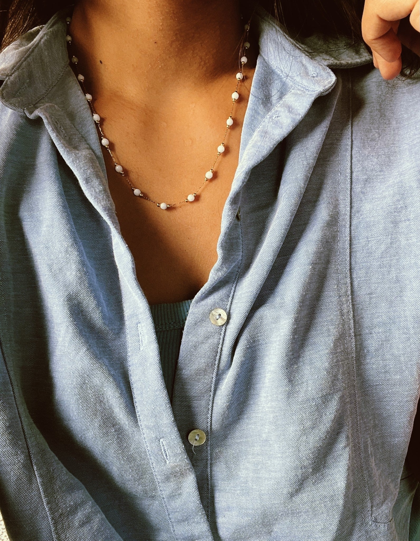 Sophia - Ketting - Natuursteen - Stainless Steel - Image 38